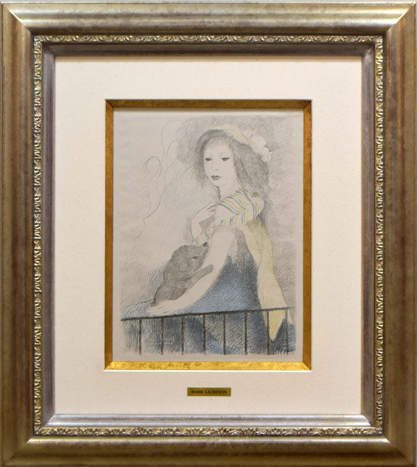 マリー ローランサン（Marie Laurencin）『バルコニーの乙女と犬