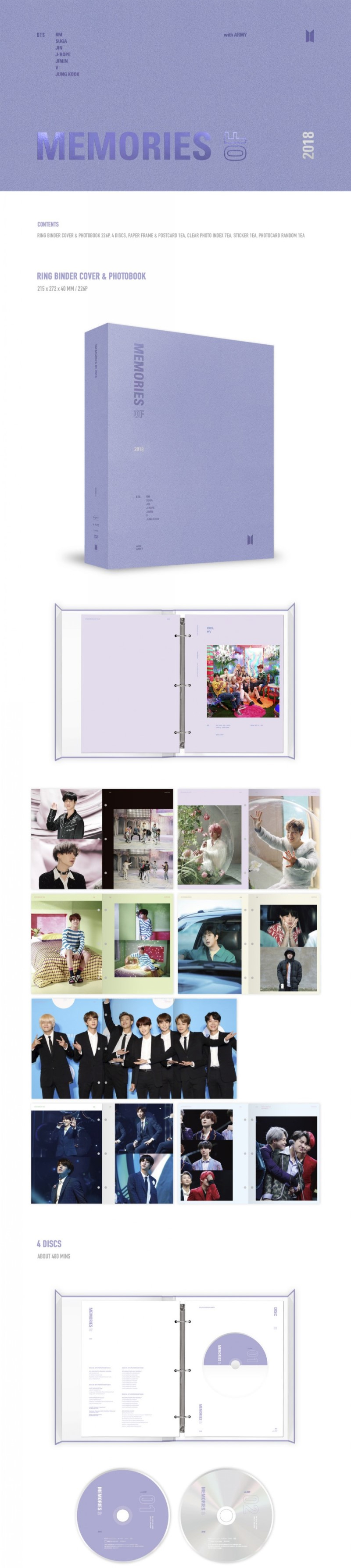 K-POP・アジア BTS MEMORIES 2018 BTS Memories Of 2018 DVD (4 DISC