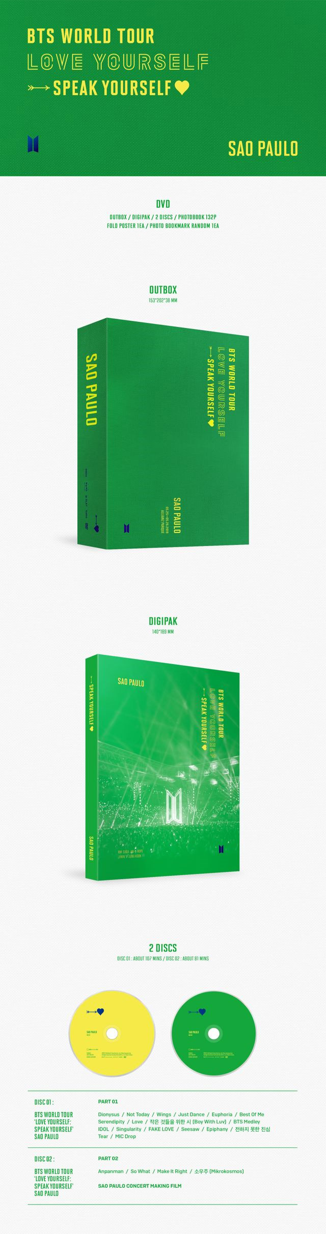 BTS World Tour 'Love Yourself: Speak Yourself' Sao Paulo DVD