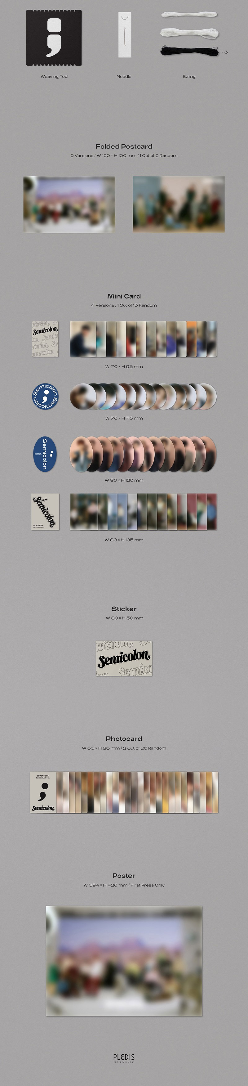 SEVENTEEN Special Album - SEMICOLON CD + Poster