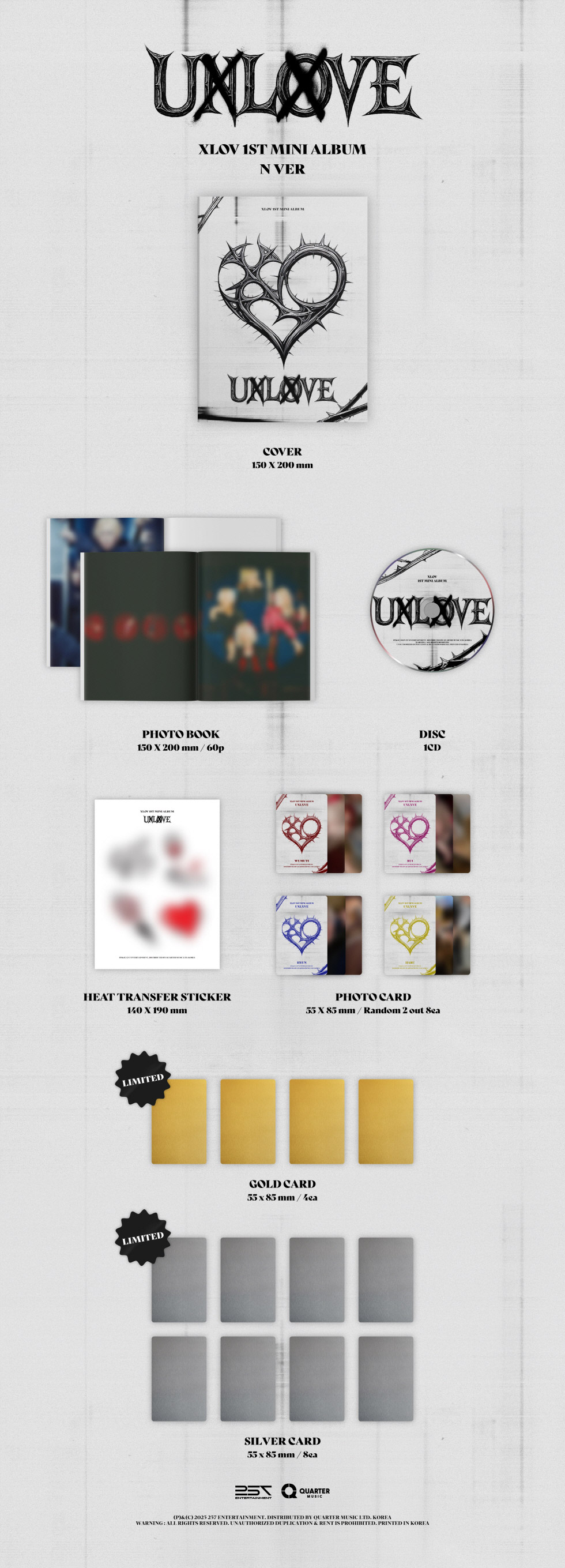XLOV 1st Mini Album - UXLXVE (N Ver.) CD kpoptown.com