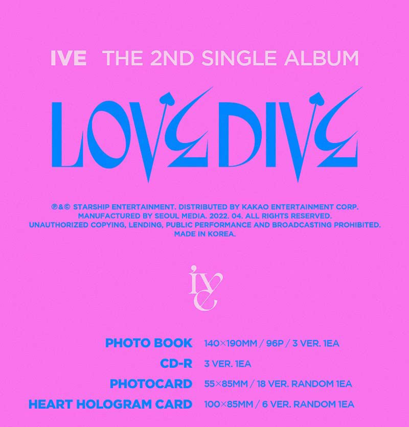 IVE - 2nd Single Album LOVE DIVE CD – KPOP MARKET