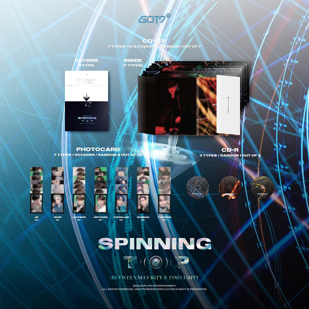 GOT7 - SPINNING TOP Album+Extra Photocards Set – KPOP MARKET