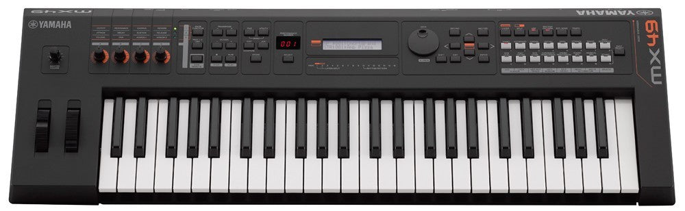 Yamaha MX49 Music Synthesizer - Black STAGE ESSENTIALS BUNDLE