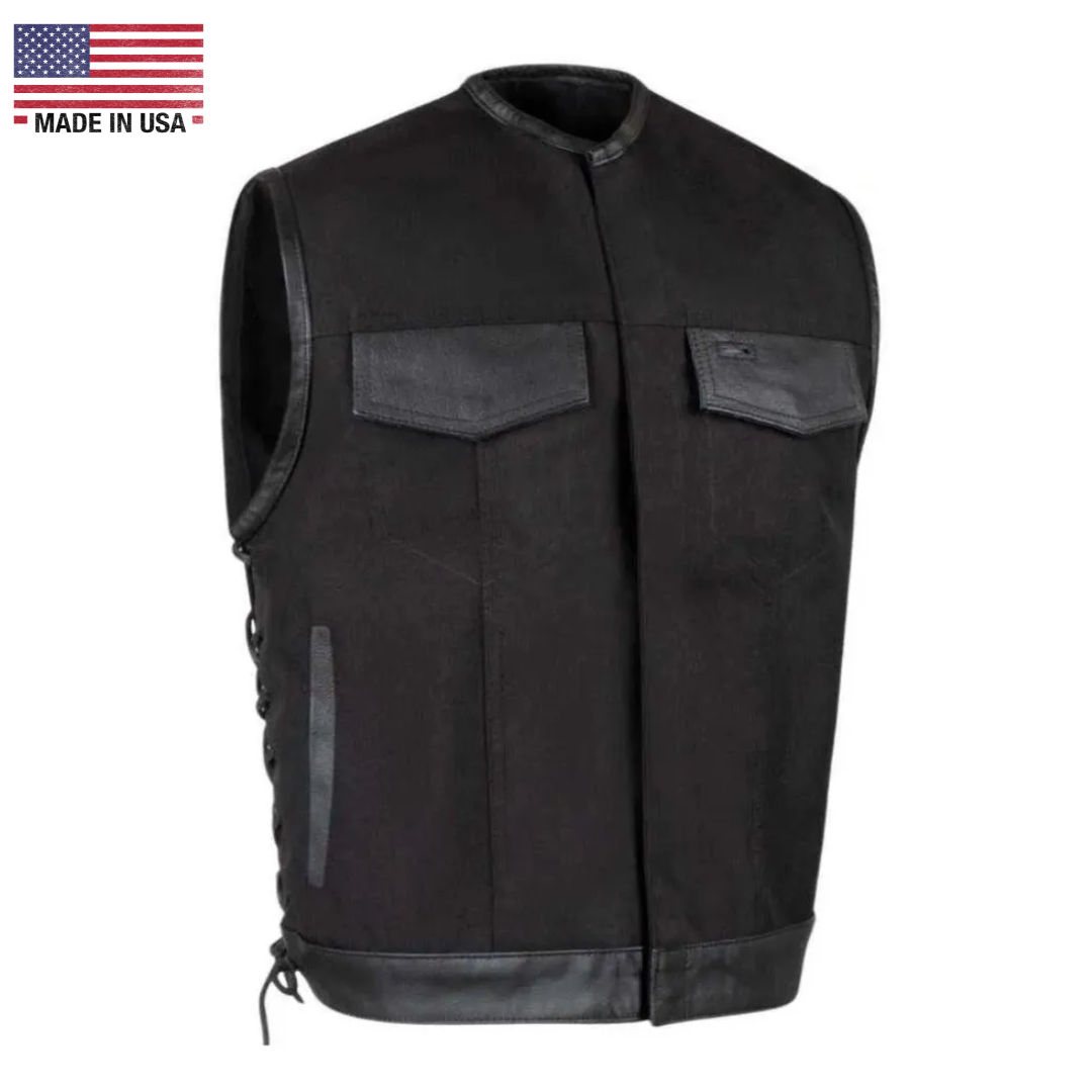 Legendary Black Jack Lightweight Cordura Motorcycle Vest