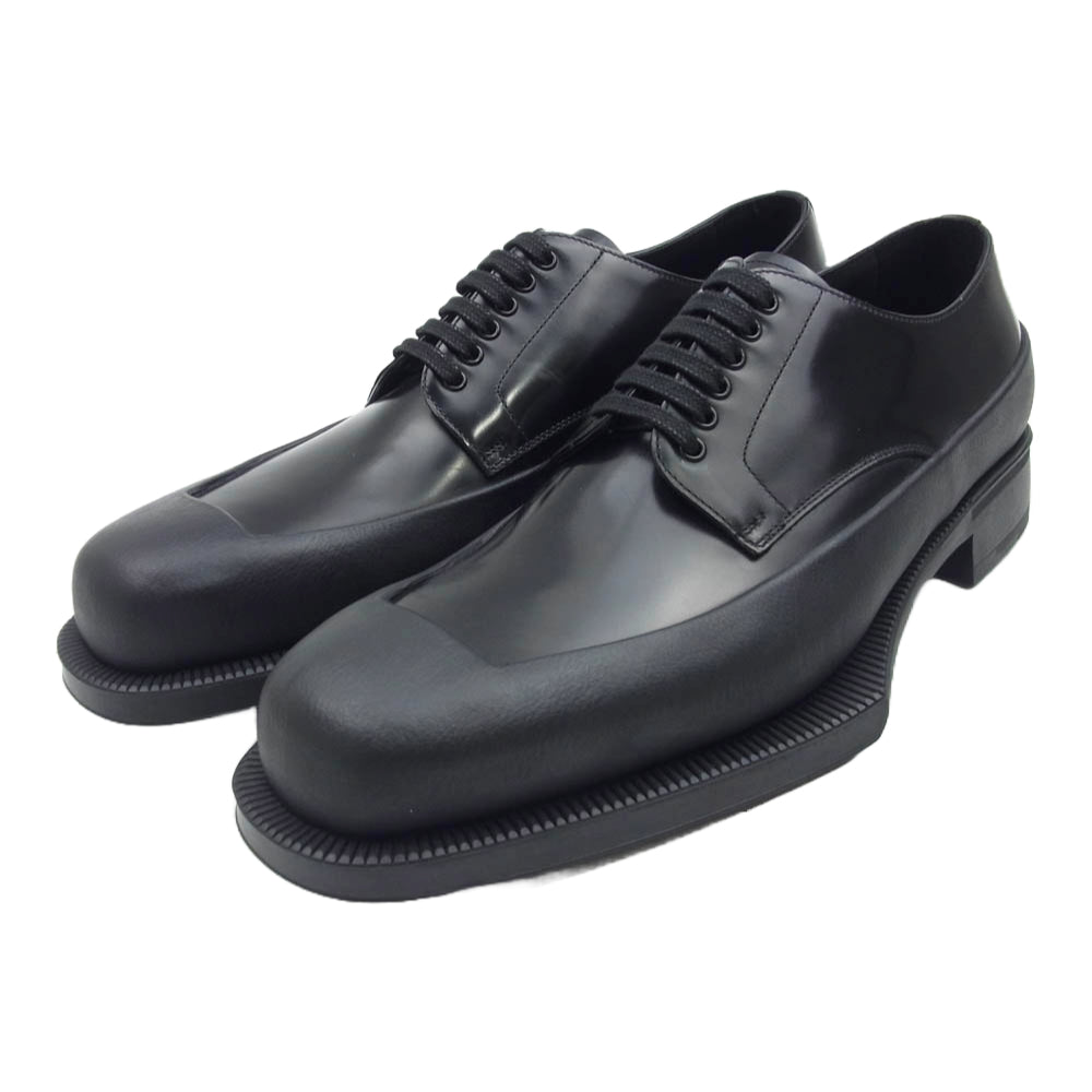 PRADA プラダ 2EG413 ブラッシュド レザー ダービー シューズ ブラック