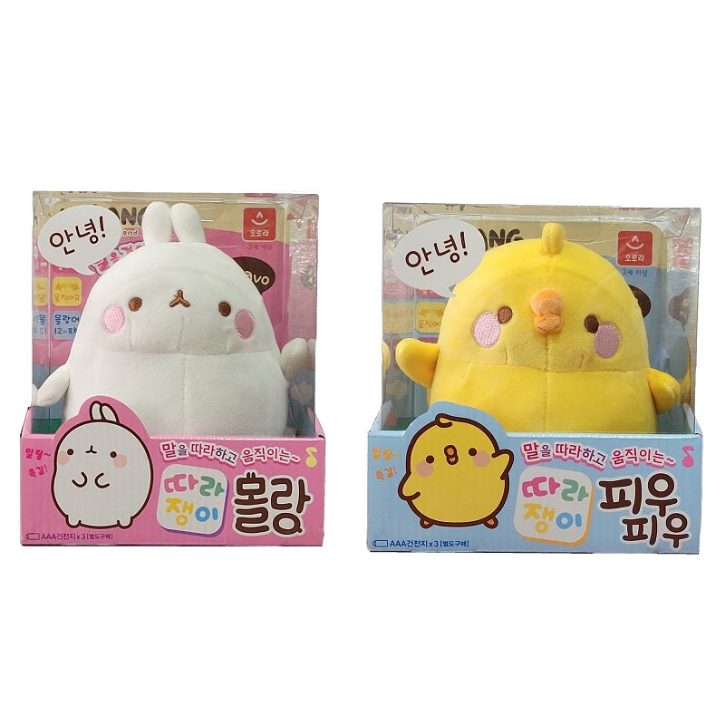 モルラン しゃべって動く ピヨピヨ 韓国 ぬいぐるみ ウサギ ひよこ