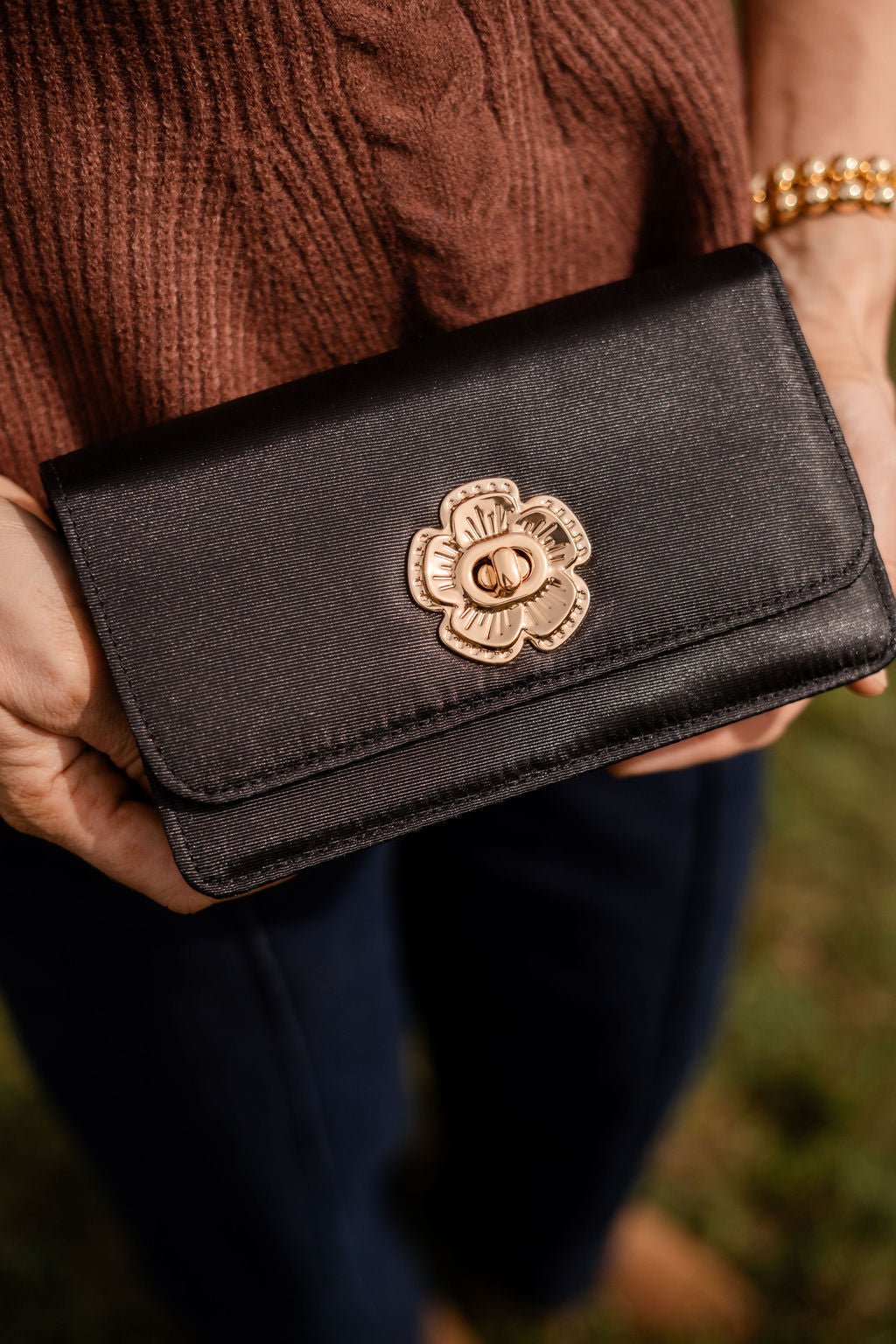 Lillian Straw Clutch Bag with Large Gold Clasp | Lisi Lerch