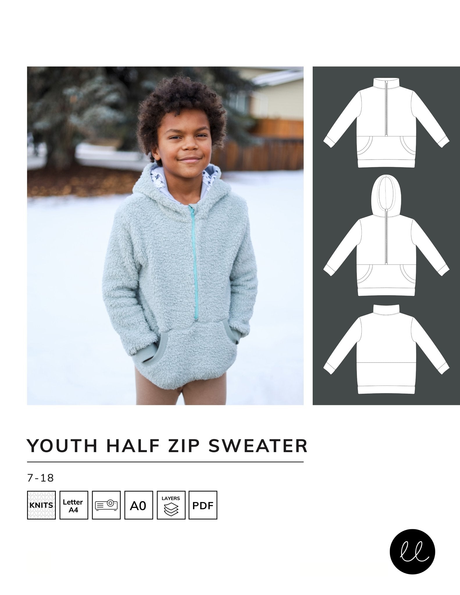 Youth Half Zip Sweater – Lowland Kids