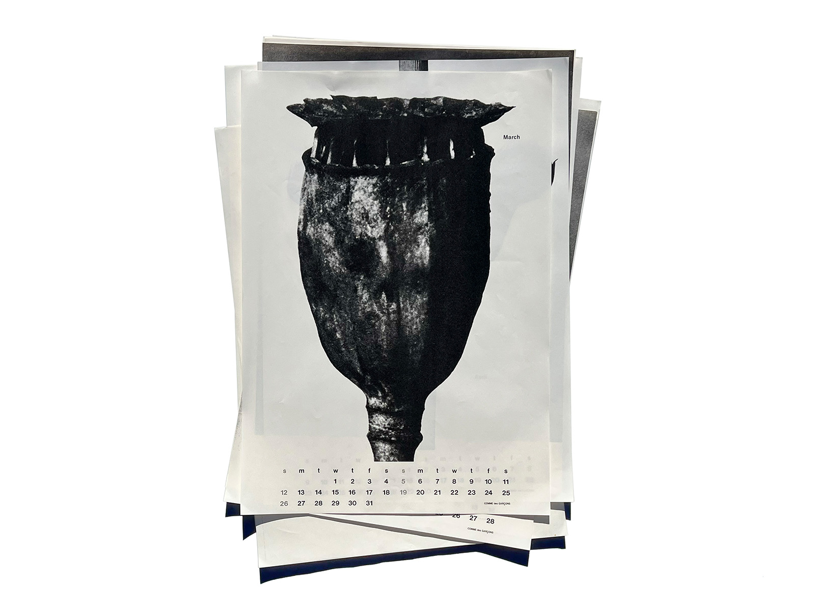 COMME des GARÇONS 1989 Calendar (Semi-Complete / January Missing