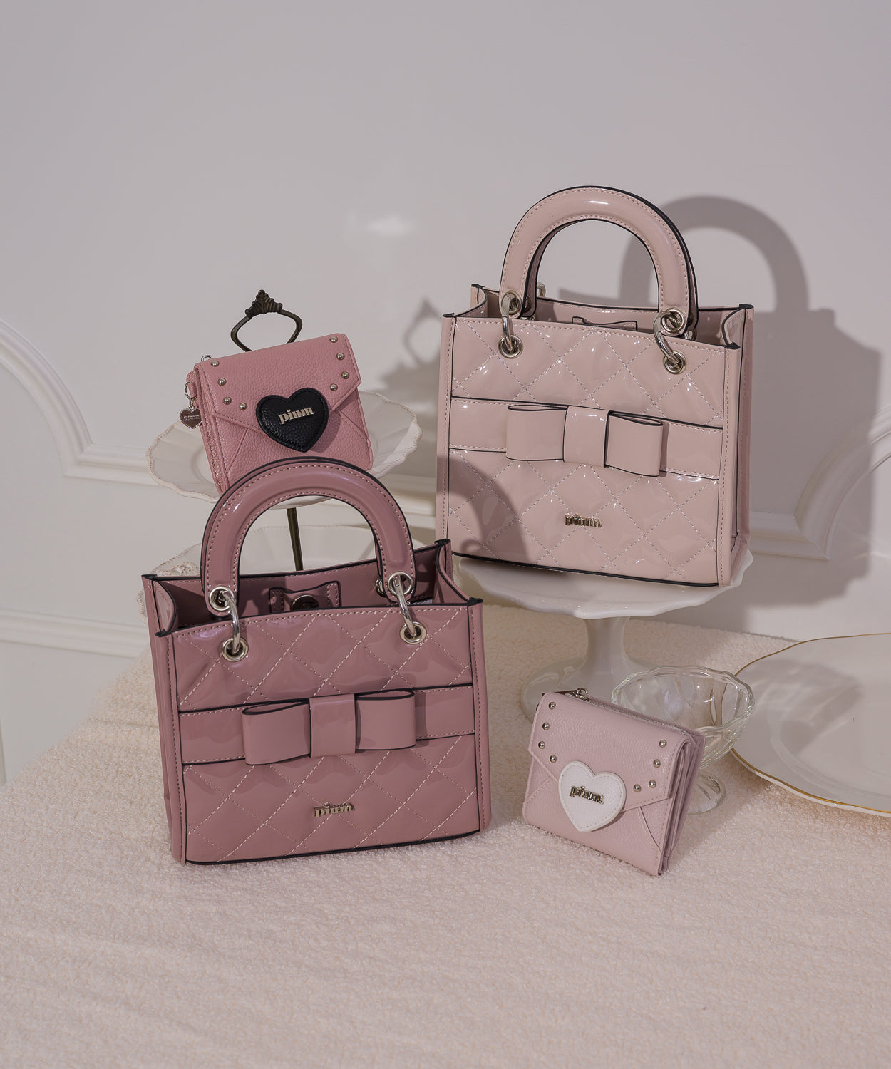 フロントリボンキルティングミニトート – pium