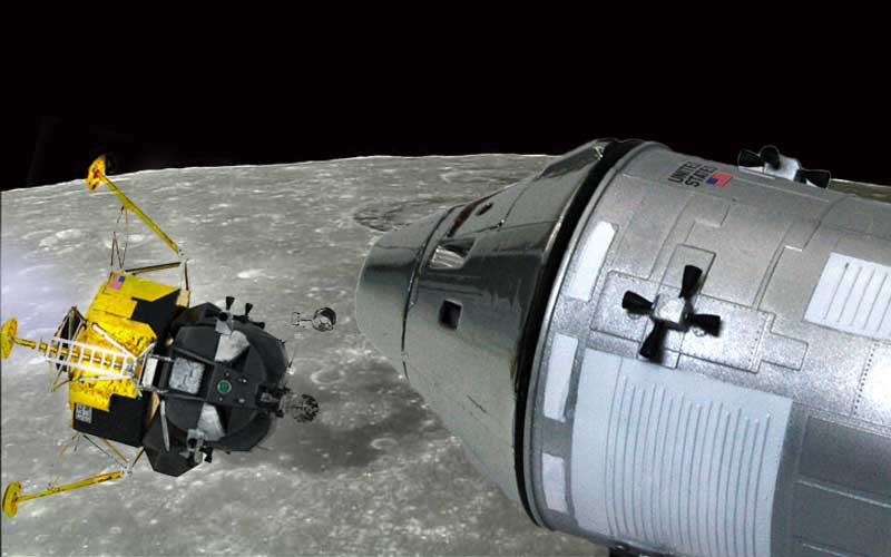 プラモ日記 » アポロ11号月着陸船 その11 完成!!