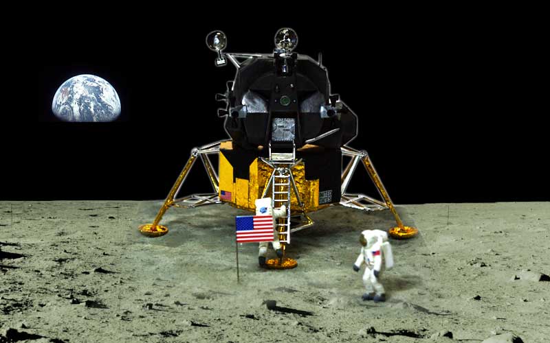 プラモ日記 » アポロ11号月着陸船 その11 完成!!