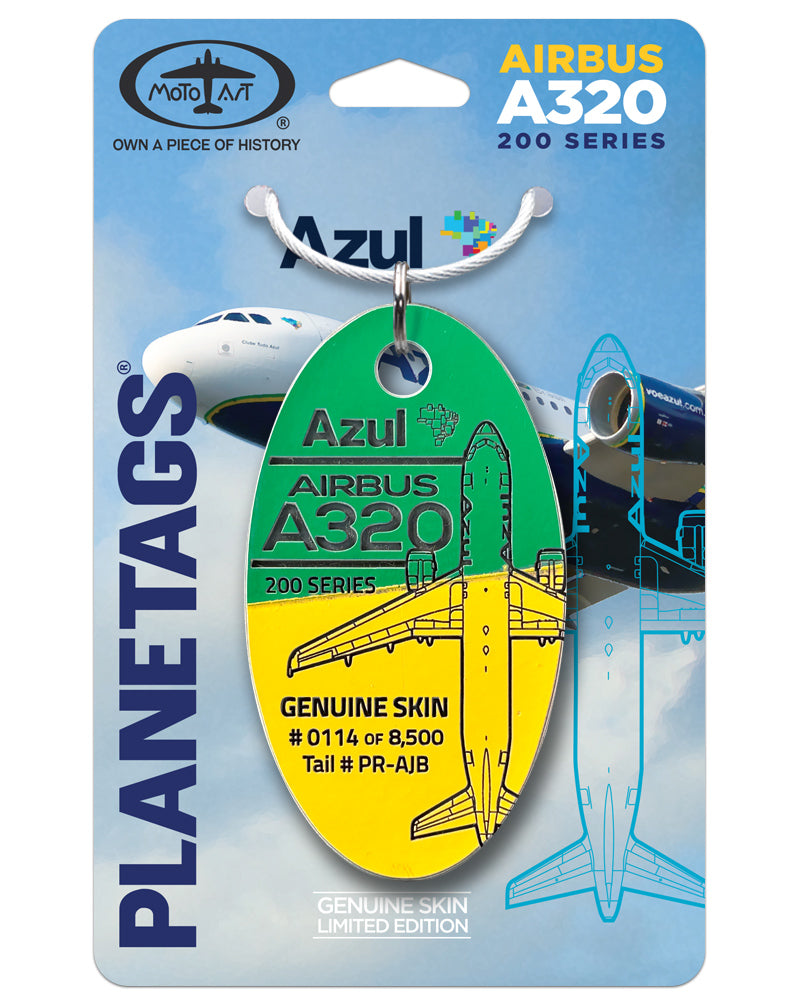 Azul® Airbus A320 PlaneTags | Aircraft Skin from PR-AJB – MotoArt
