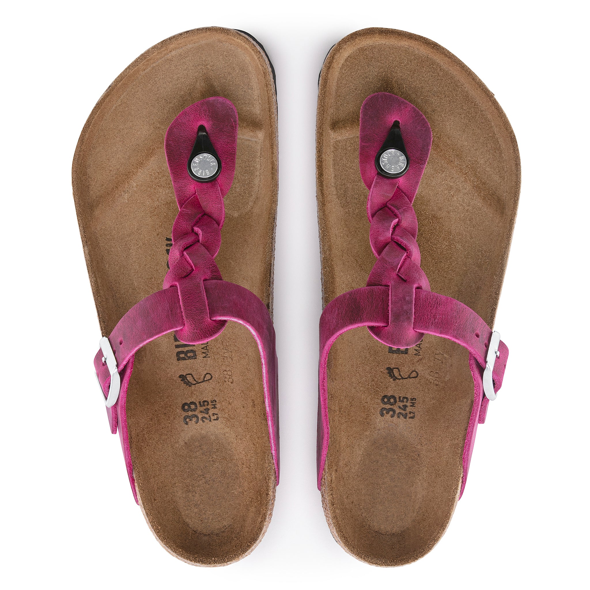 GIZEH BRAID - FUCHSIA - OIL LEATHER – Plaza Shoe Store