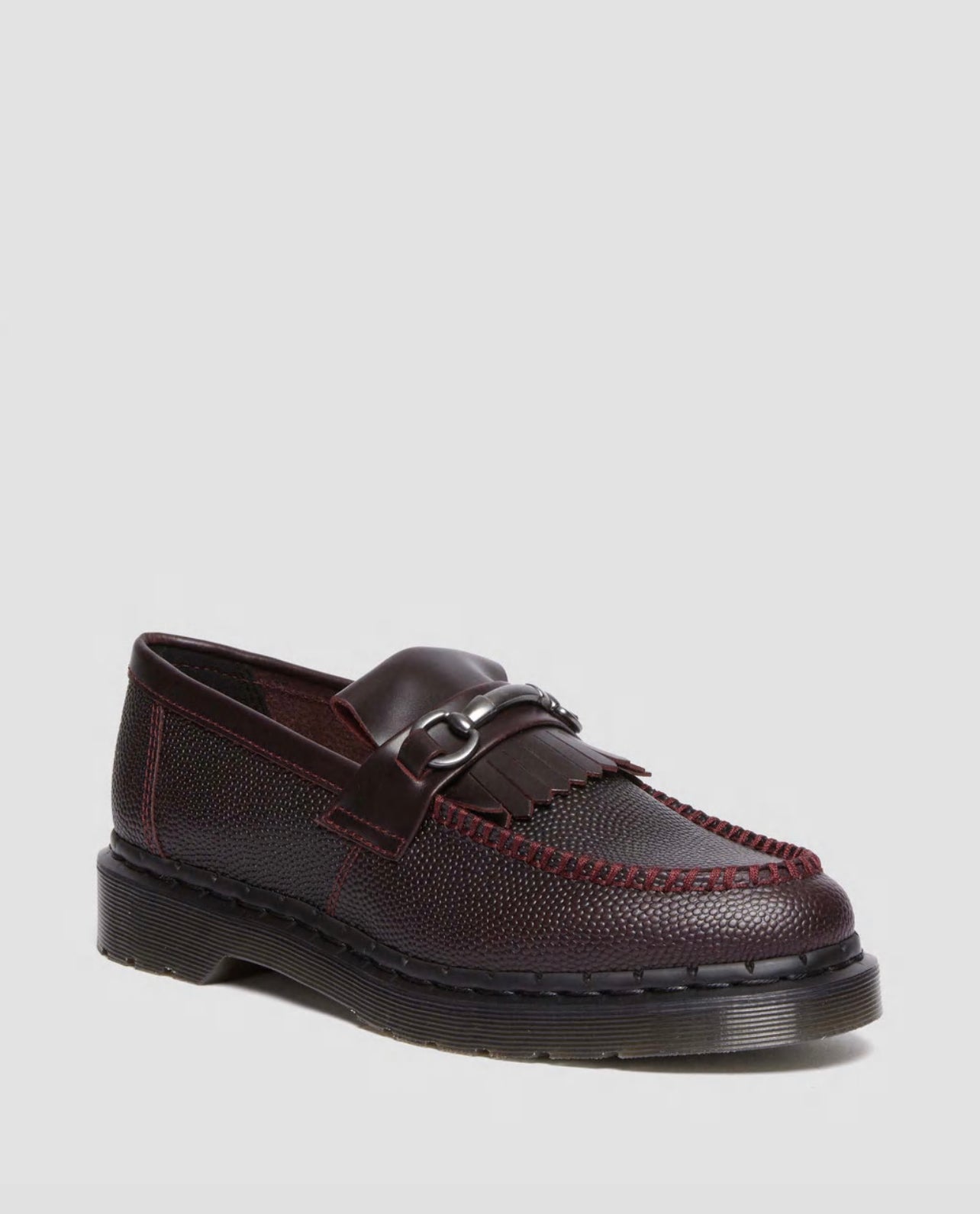 Adrian Snaffle Oxblood Pebble Leather Loafers – Posers Hollywood