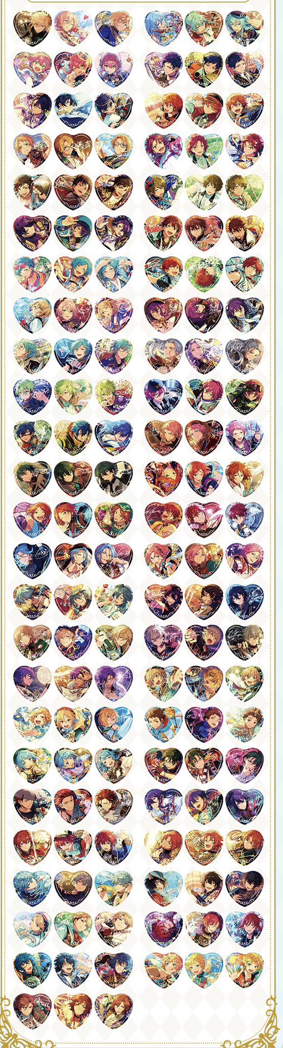 在庫処分】【偶像梦幻祭】中国 傾心ハート缶バッジセット【在庫品