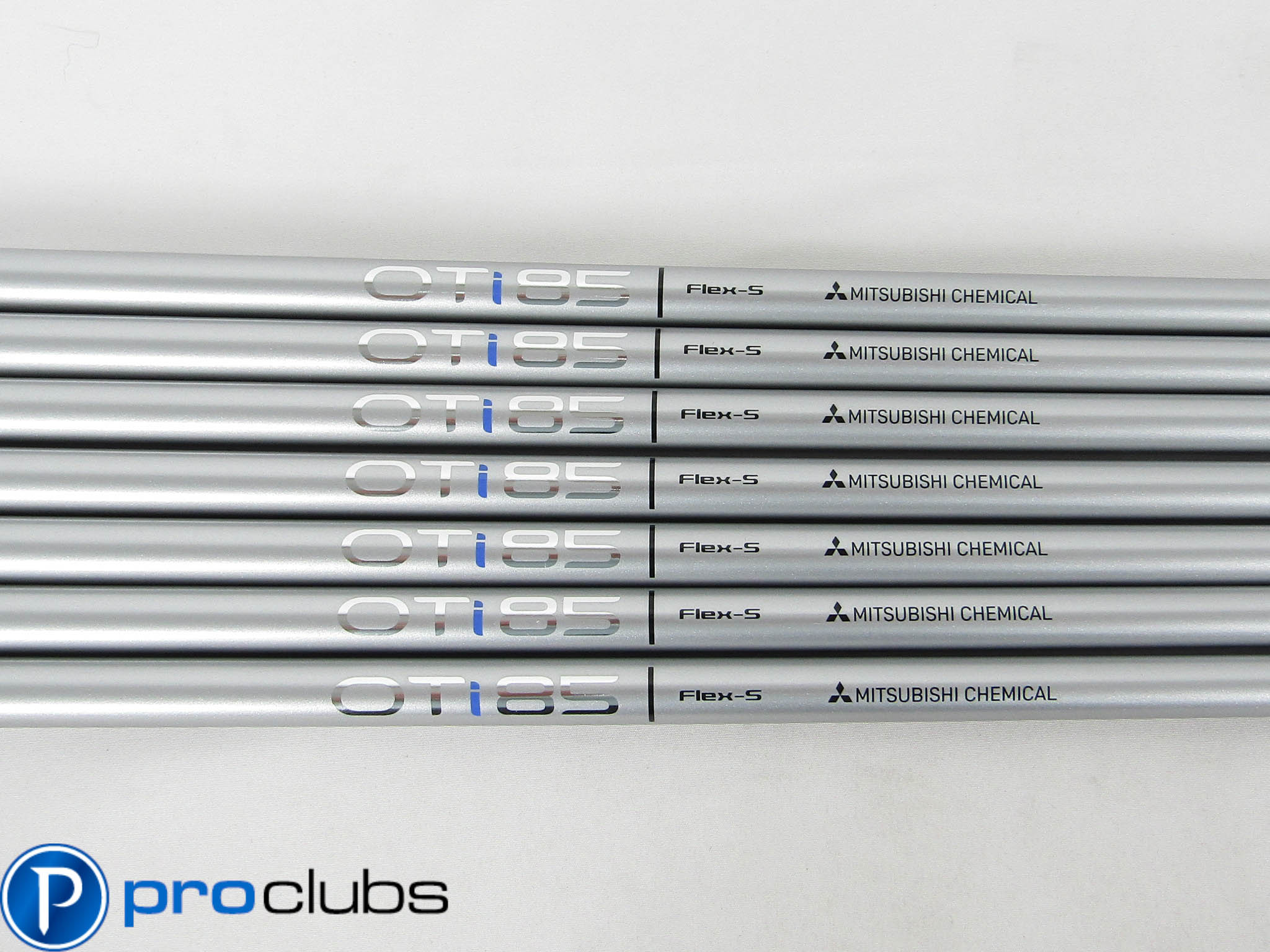7pc NEW MITSUBISHI CHEMICAL OTi 85 STIFF FLEX GRAPHITE IRON SHAFTS .37