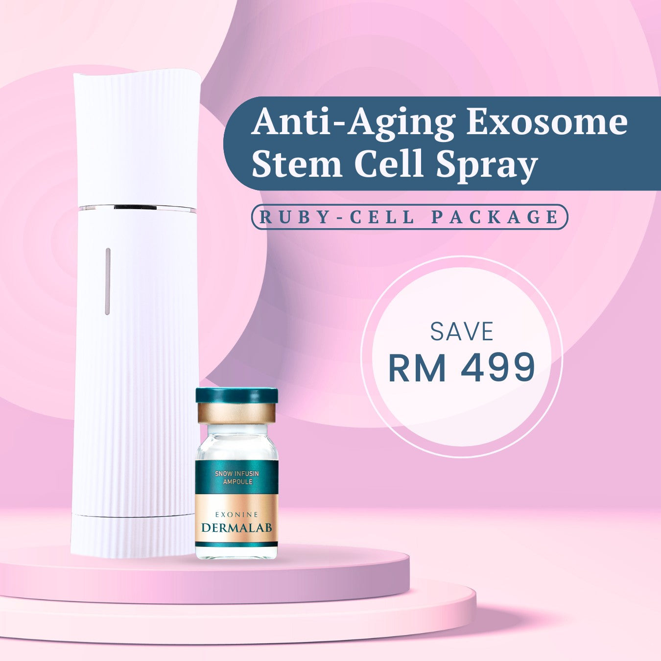 Ruby-Cell EXONINE Package | Anti-Aging Exosome Stem Cell Spray
