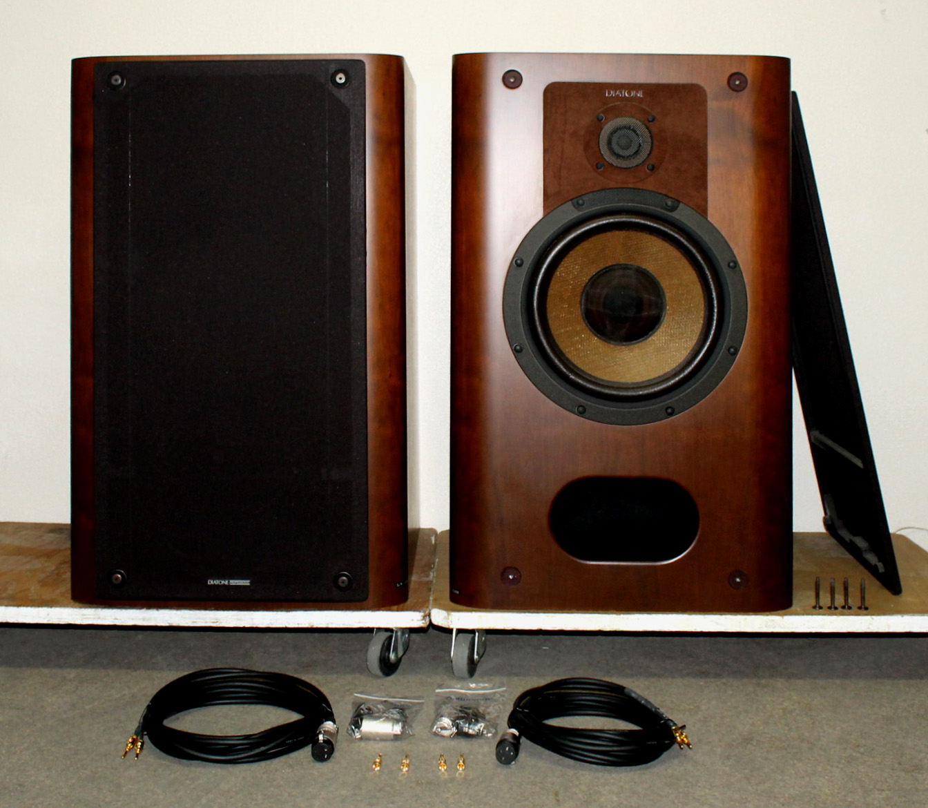 22987☆DIATONE 2ウェイスピーカー 2S-3003【美品/ケーブル付】