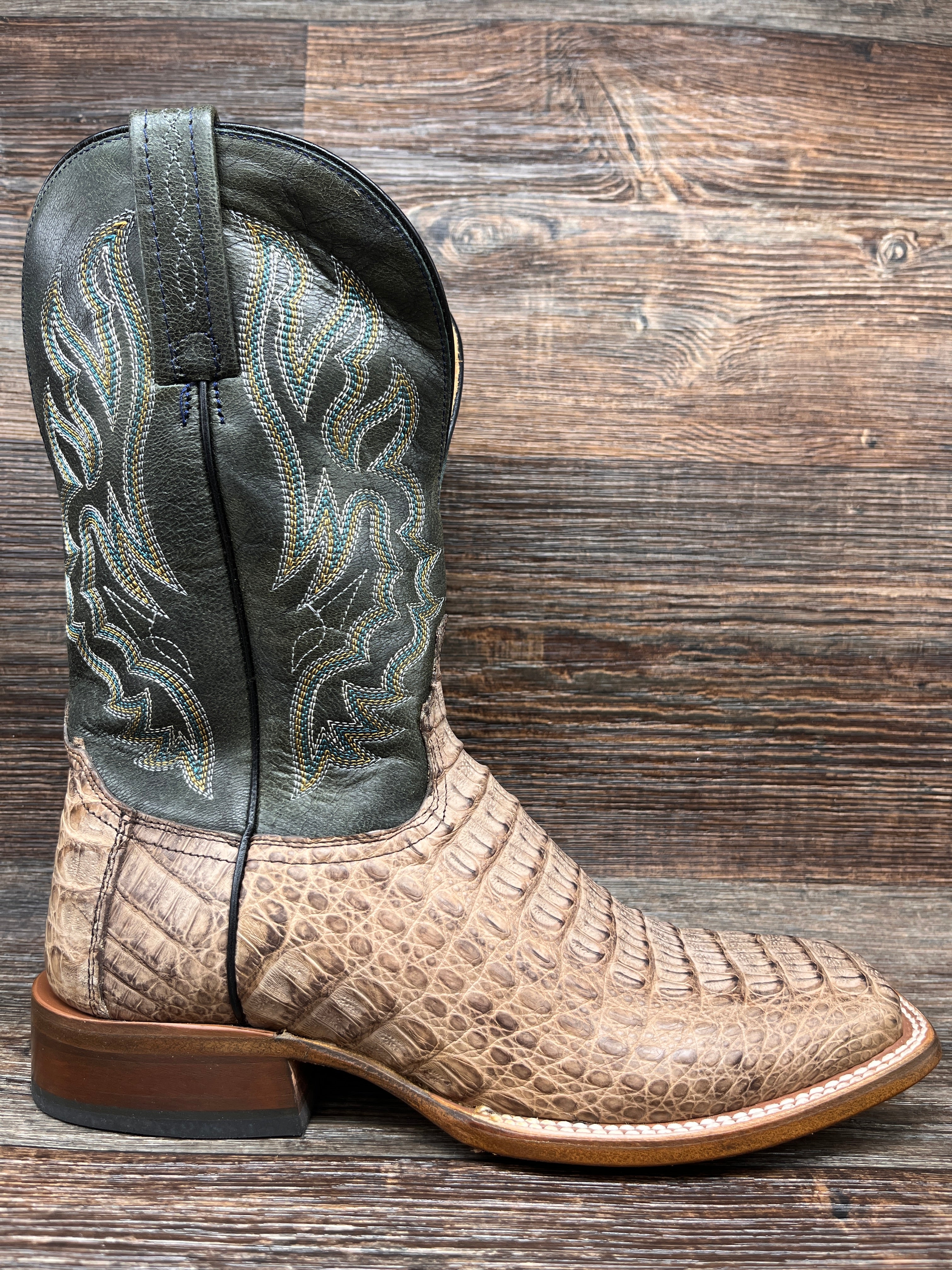 TL5258 Men's Marfa Genuine Caiman Square Toe Western Boot by Tony