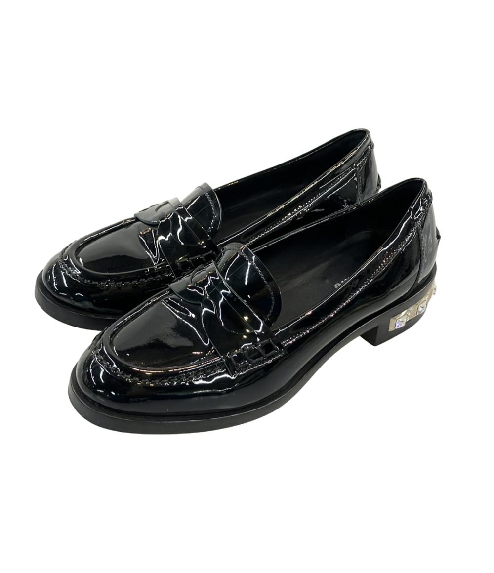 Miu Miu コインローファー パテントレザー ビジュー レディース SIZE