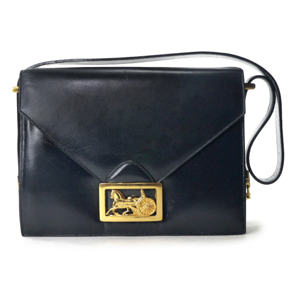 OLD CELINE 馬車金具2WAYショルダーバッグ（黒/総革） – Vintage Shop