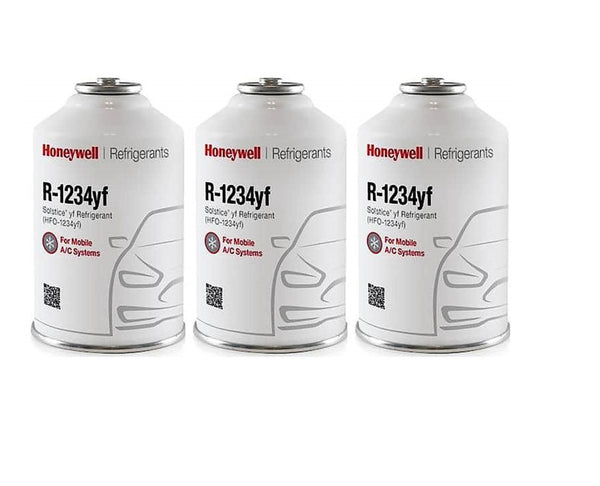 R-1234YF Can 8oz Refrigerant Honeywell MADE IN USA (3 Freon Cans