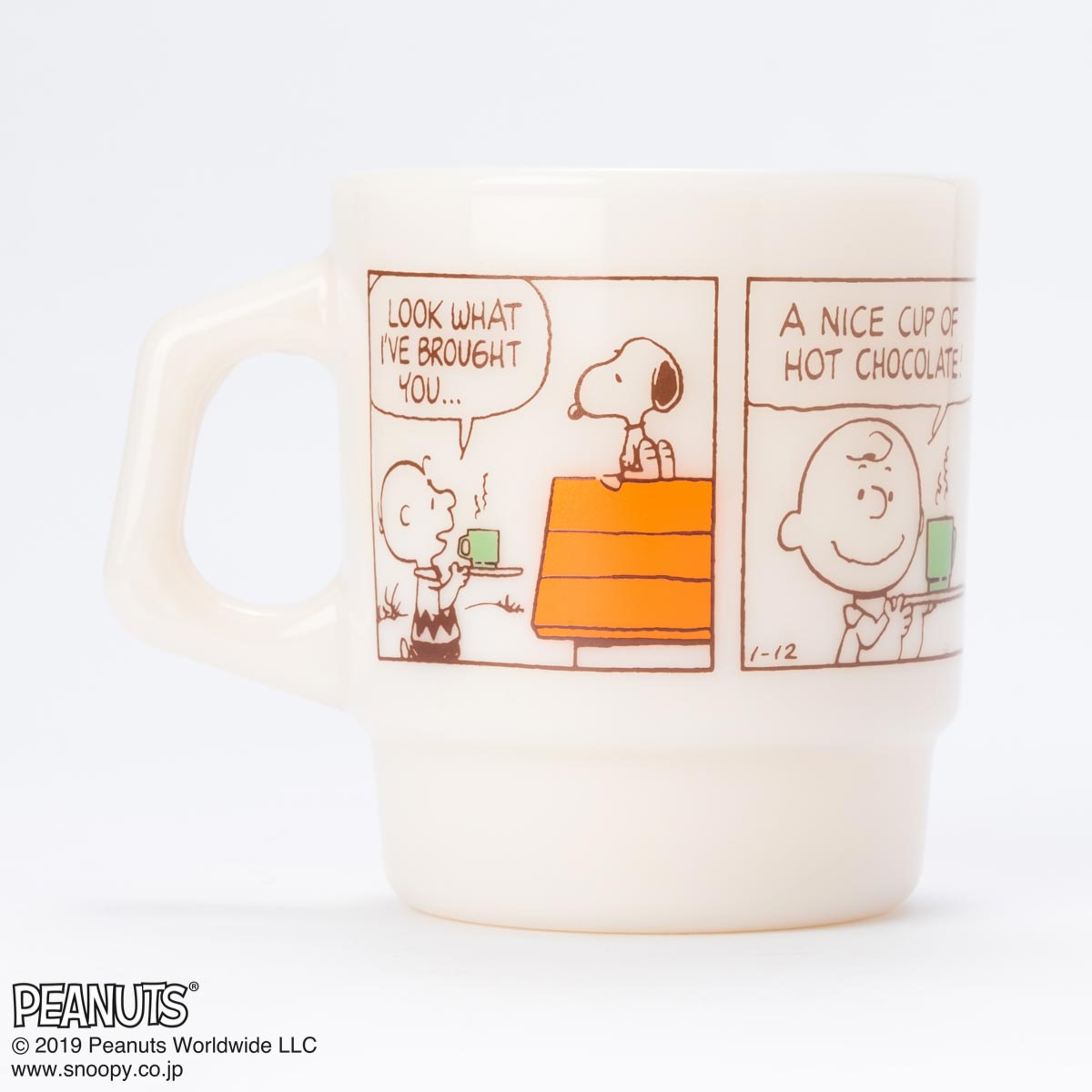 Fire-King スタッキングマグ Peanuts [HOT CHOCOLATE] ライト