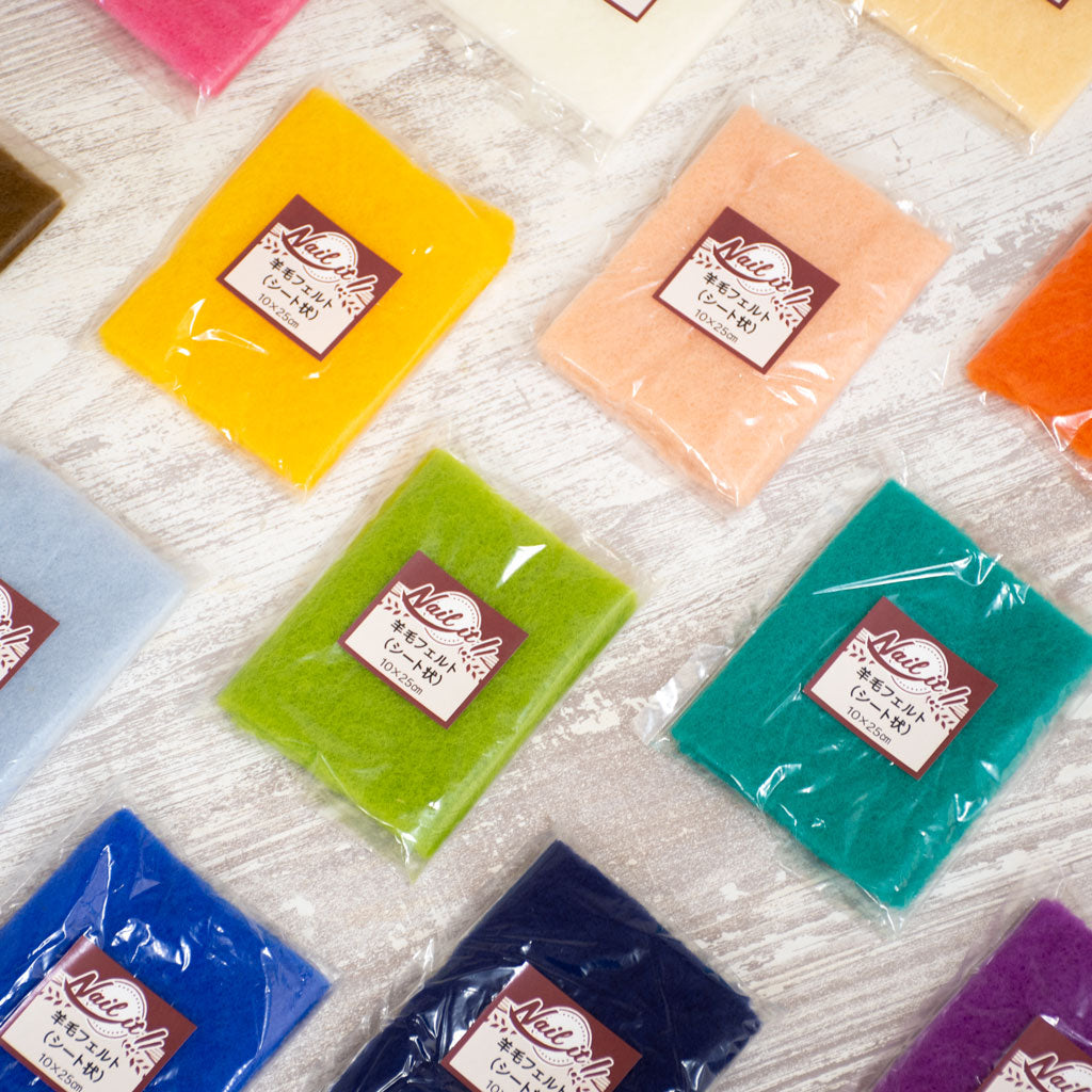 公式】シート状で成形しやすい！マスコット、アクセサリーフェルト雑貨