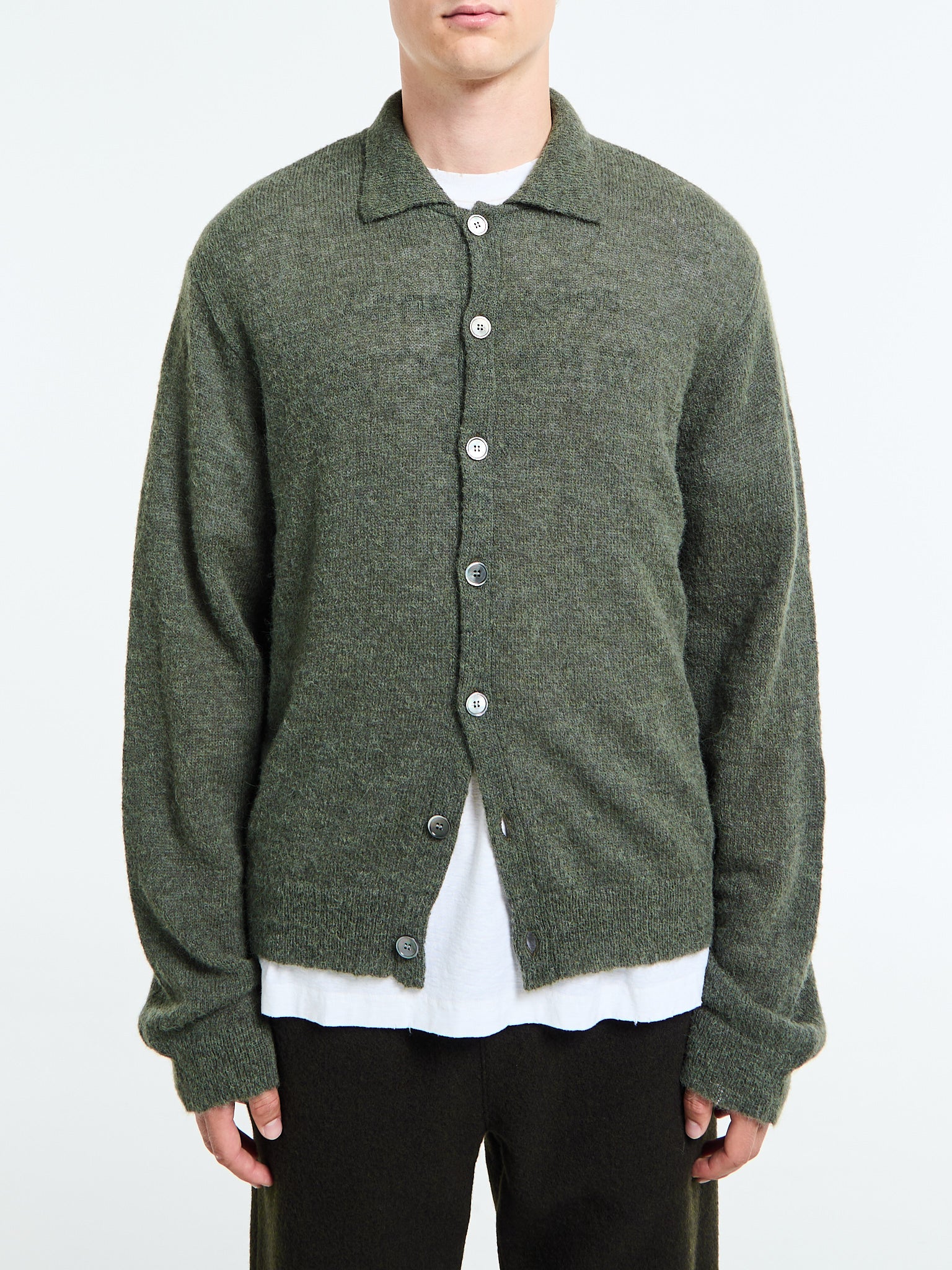 Our Legacy - Evening Polo in Moss Green Fuzzy Alpaca – Stoy