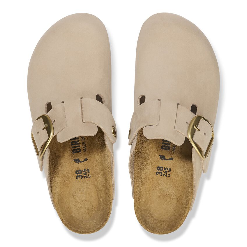 Birkenstock - Boston Big Buckle Nubuck Leather - Sandcastle