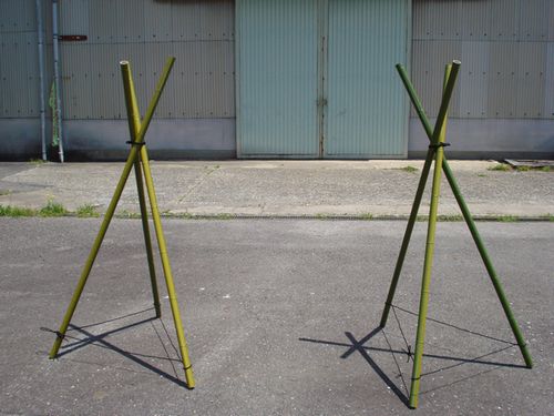 SKK 流しそうめん用 プラ竹（黄竹）」【SKK佐々木工業】