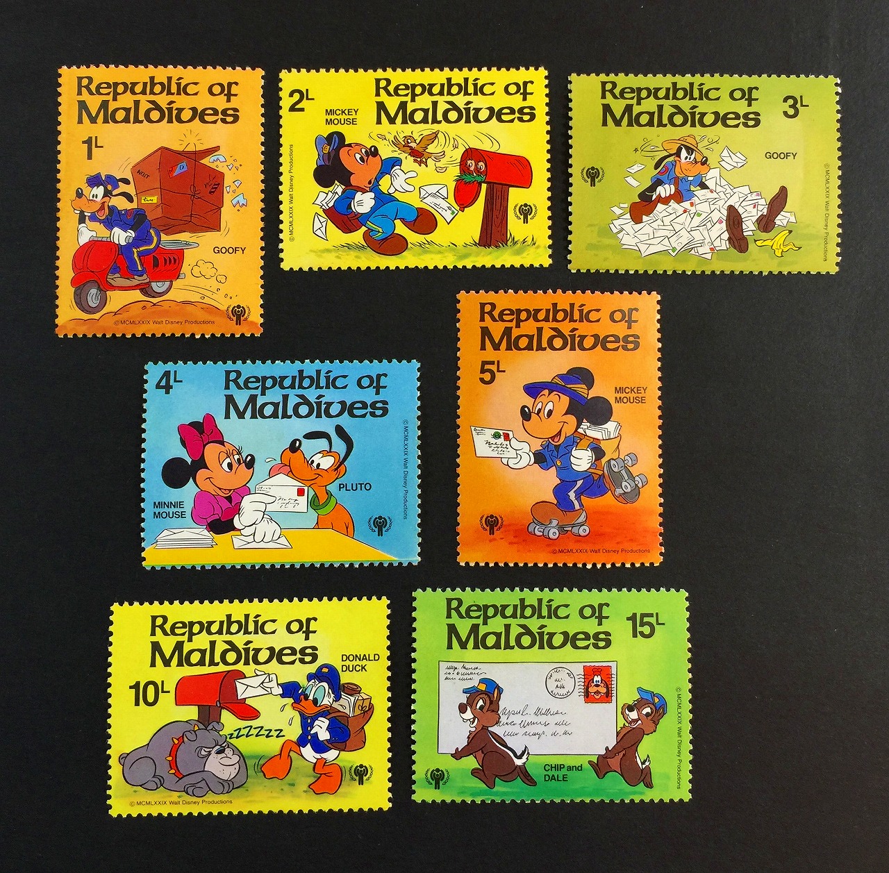 ディズニー切手 Republic of Maldives 7種セット | 収集ワールド