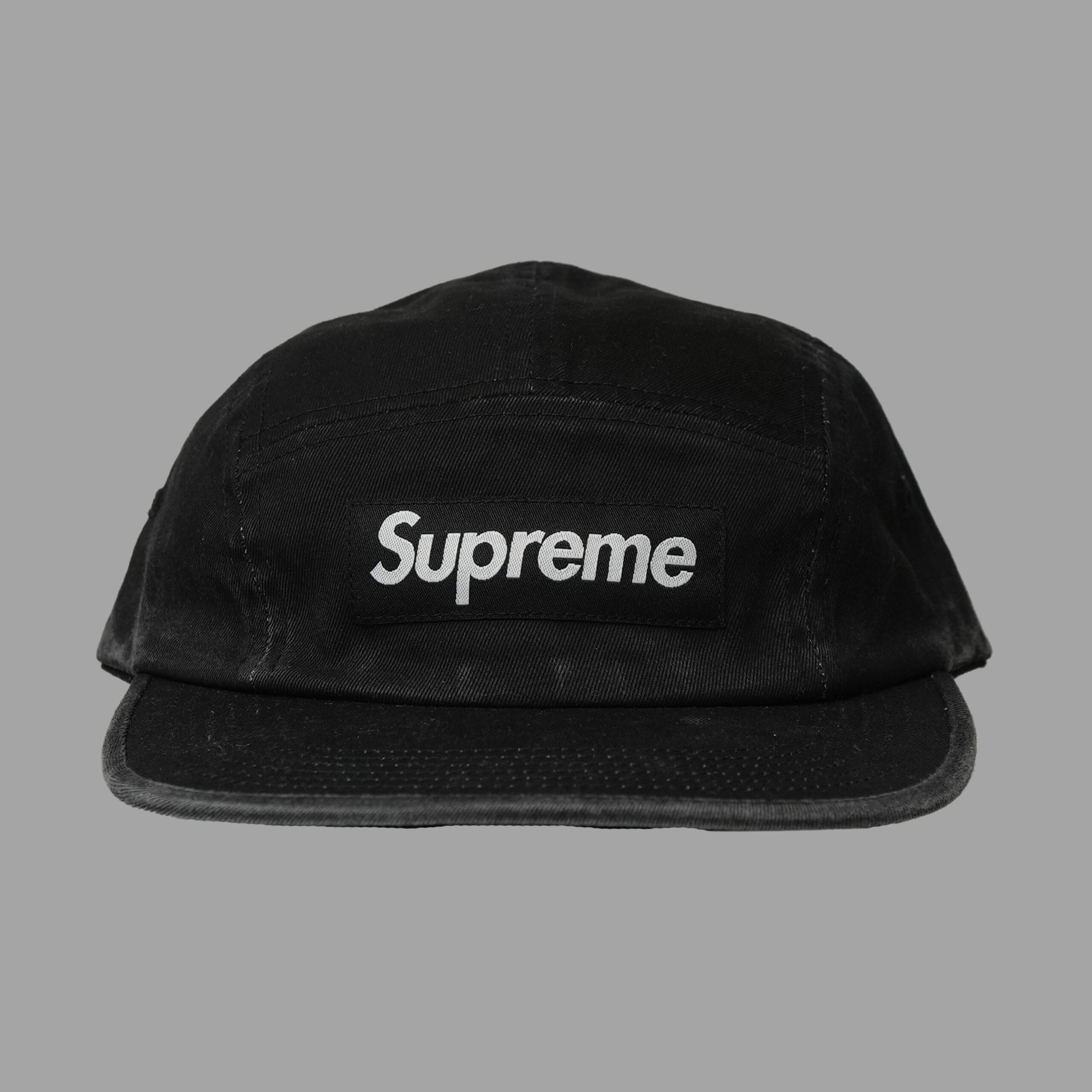 Supreme Washed Chino Twill Camp Black Cap SS25 | Senikersku