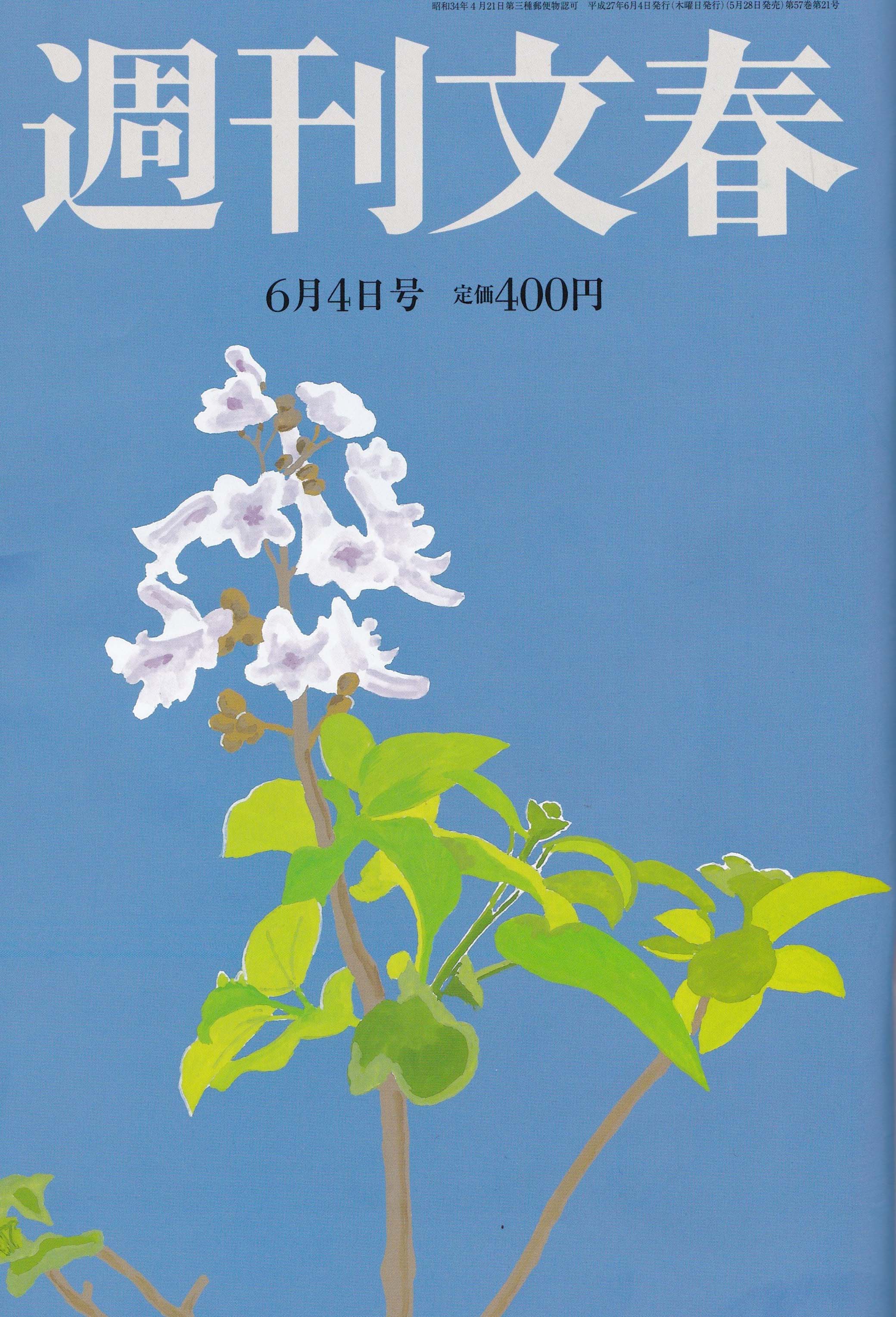 週刊文春 2015年6月4日号に掲載されました - 最新情報