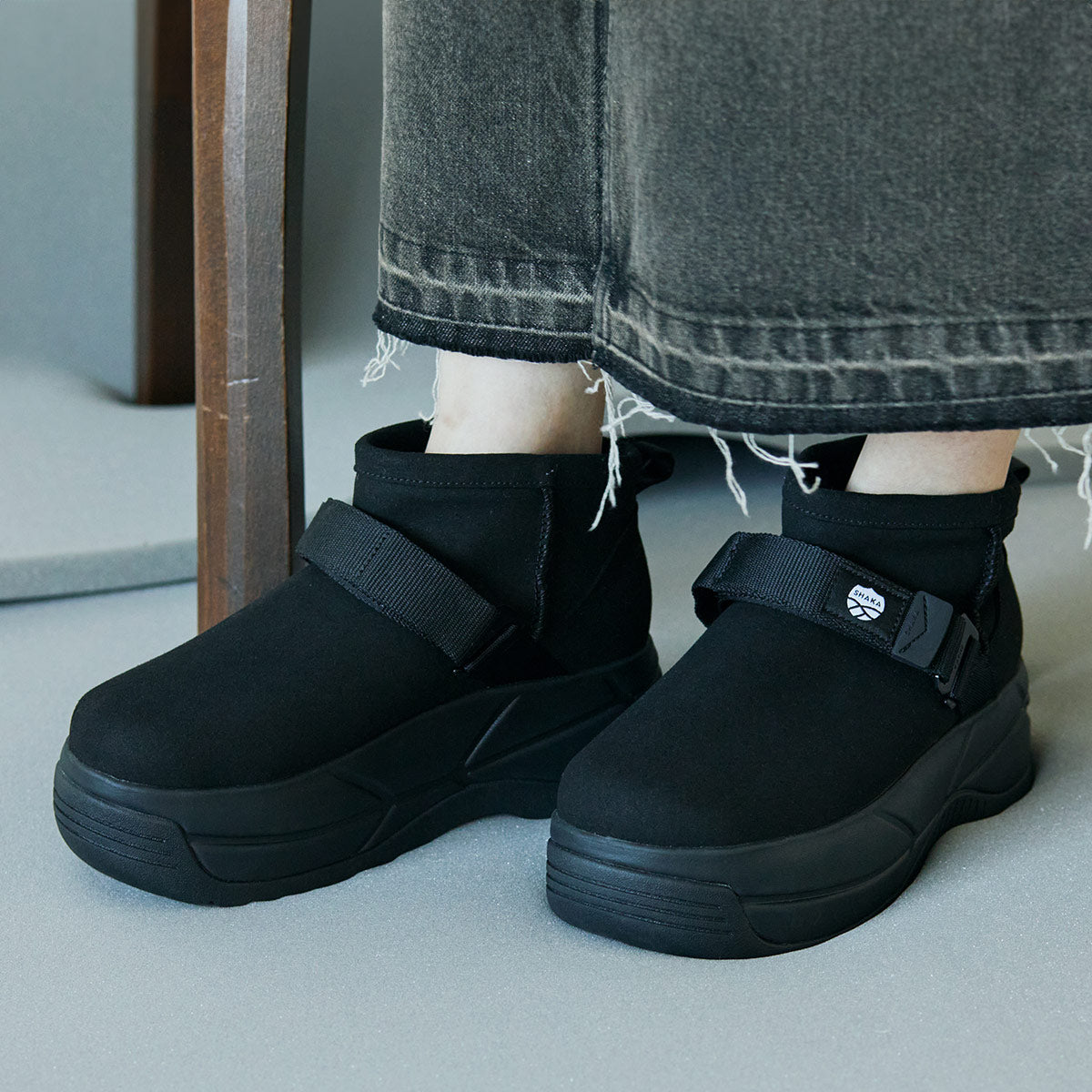 SHAKA 厚底ショートムートンブーツ SHORT MOUTON BOOTIE CHUNKY