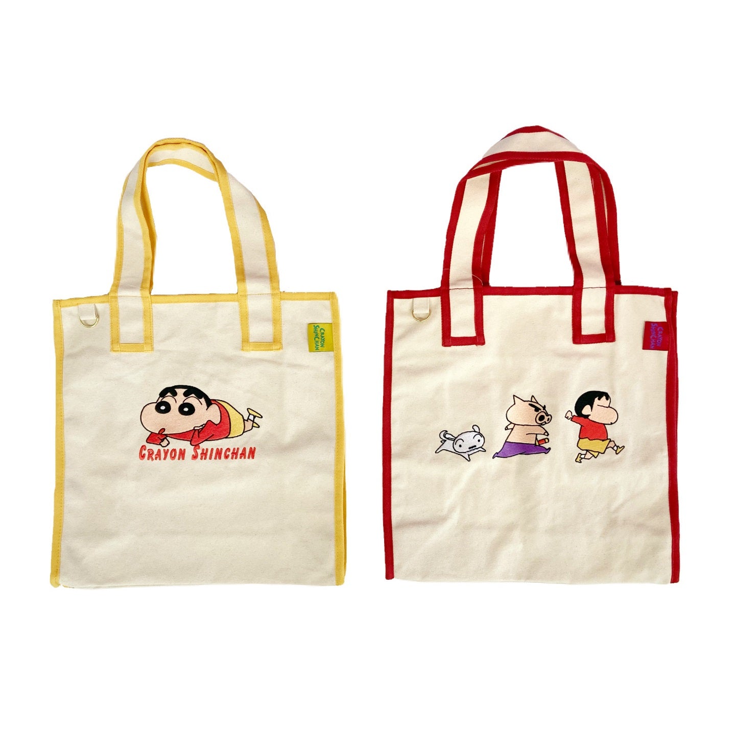 ビッグスクエアトートバッグ しんちゃん ロゴ／トリオ – クレヨン