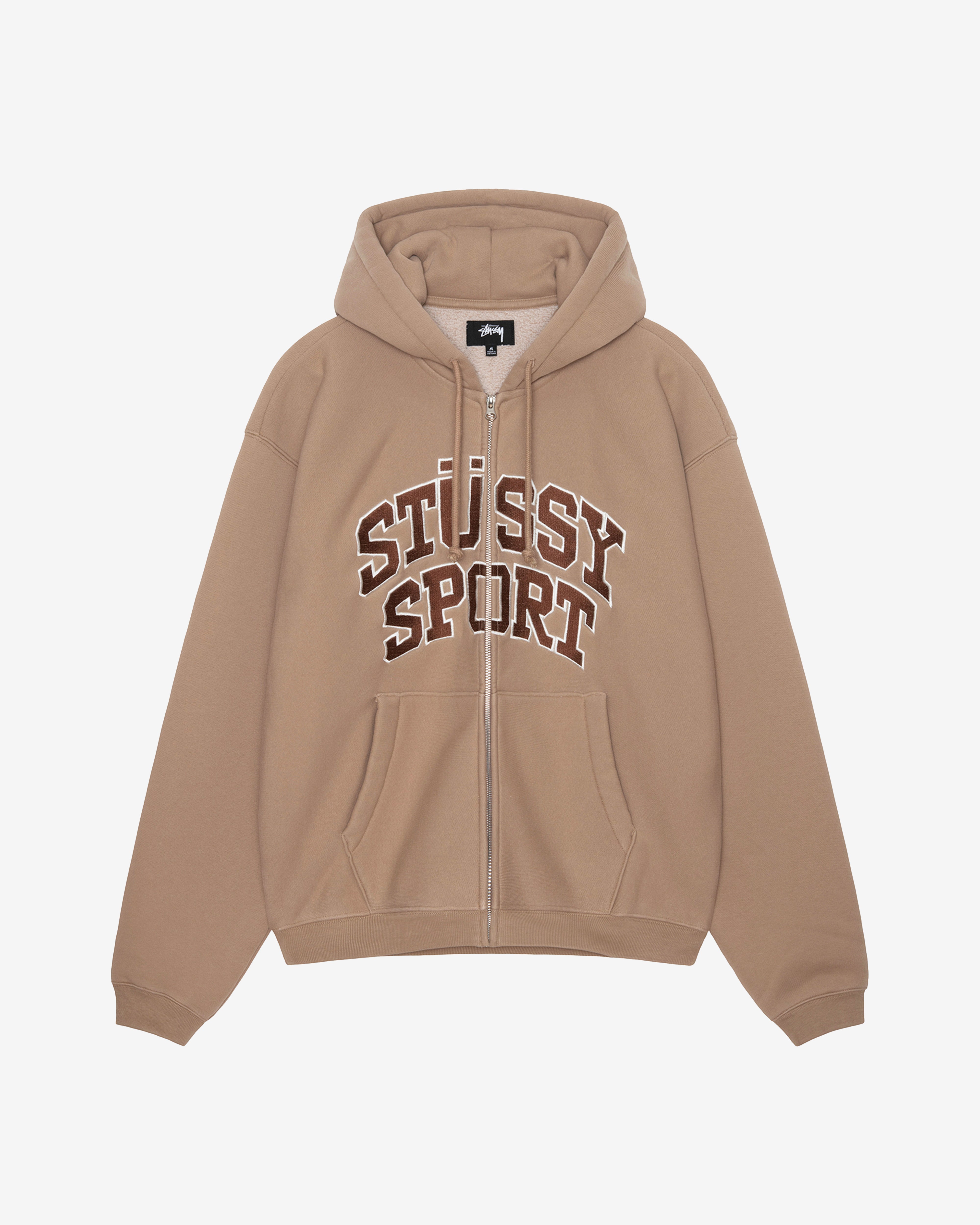 Stüssy: Men's Stussy Sport Zip Hoodie (Tan) | DSMNY E-SHOP