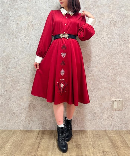 トランプ刺繍ワンピース | axes femme online shop -outlet-