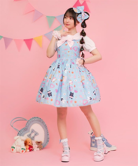 ハッピーバカンス柄ジャンスカ【期間限定価格】 | kawaii | axes femme