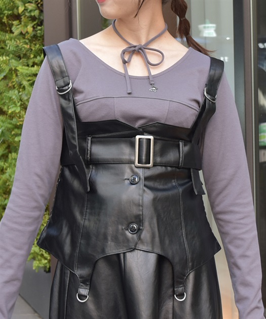 合皮素材ビスチェ | axes femme online shop