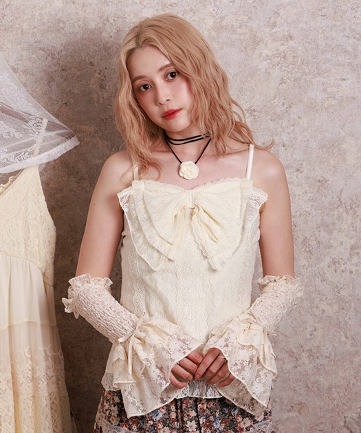 レーシービッグリボンキャミ【期間限定価格】 | axes femme online shop