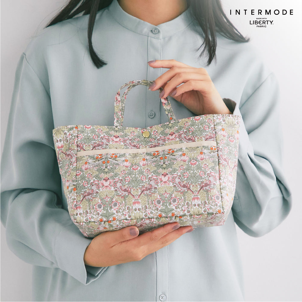 リバティプリント バッグインバッグ #187d Strawberry Thief Spring