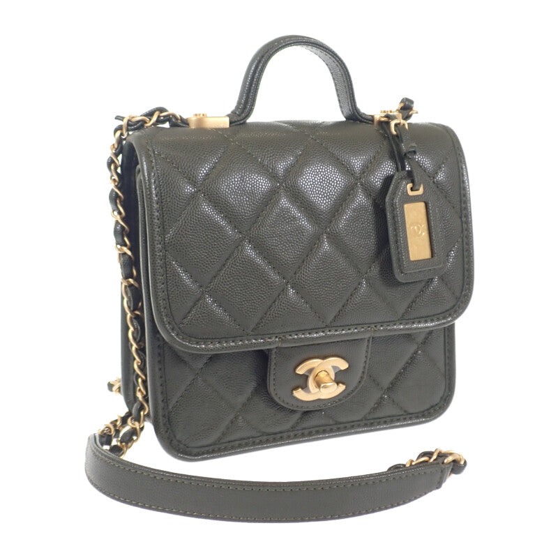シャネル CHANEL スモール トップハンドル フラップ AS3652 2WAYバッグ