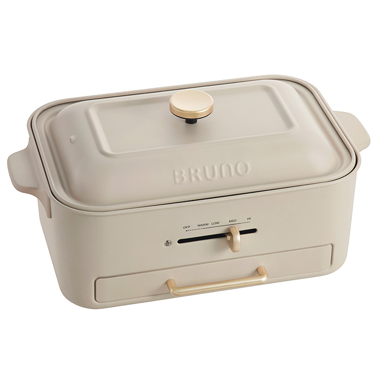 ☆［BRUNO］コンパクトグリルホットプレート グレージュ|BRUNO
