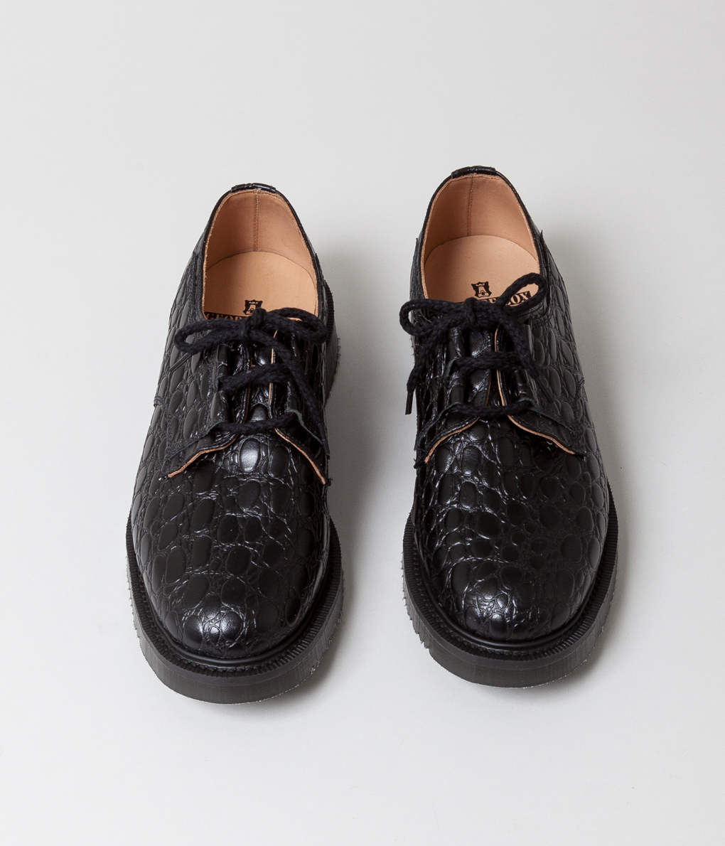 GEORGE COX×MAIDENS SHOP “GILLIE SHOES(CROCODILE PATTERN BY