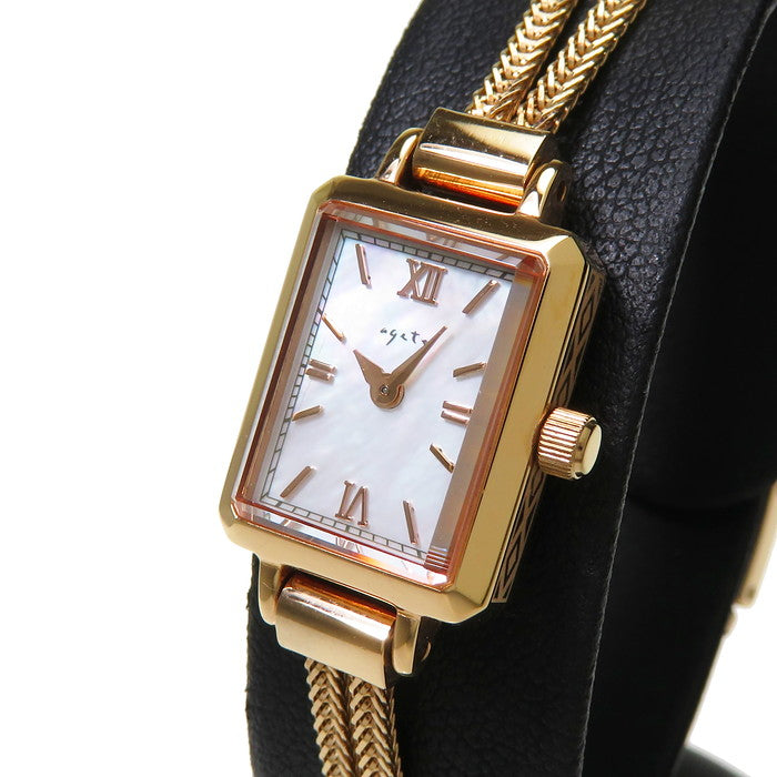 agete/アガット】 腕時計 ステンレススチール クオーツ シェル文字盤