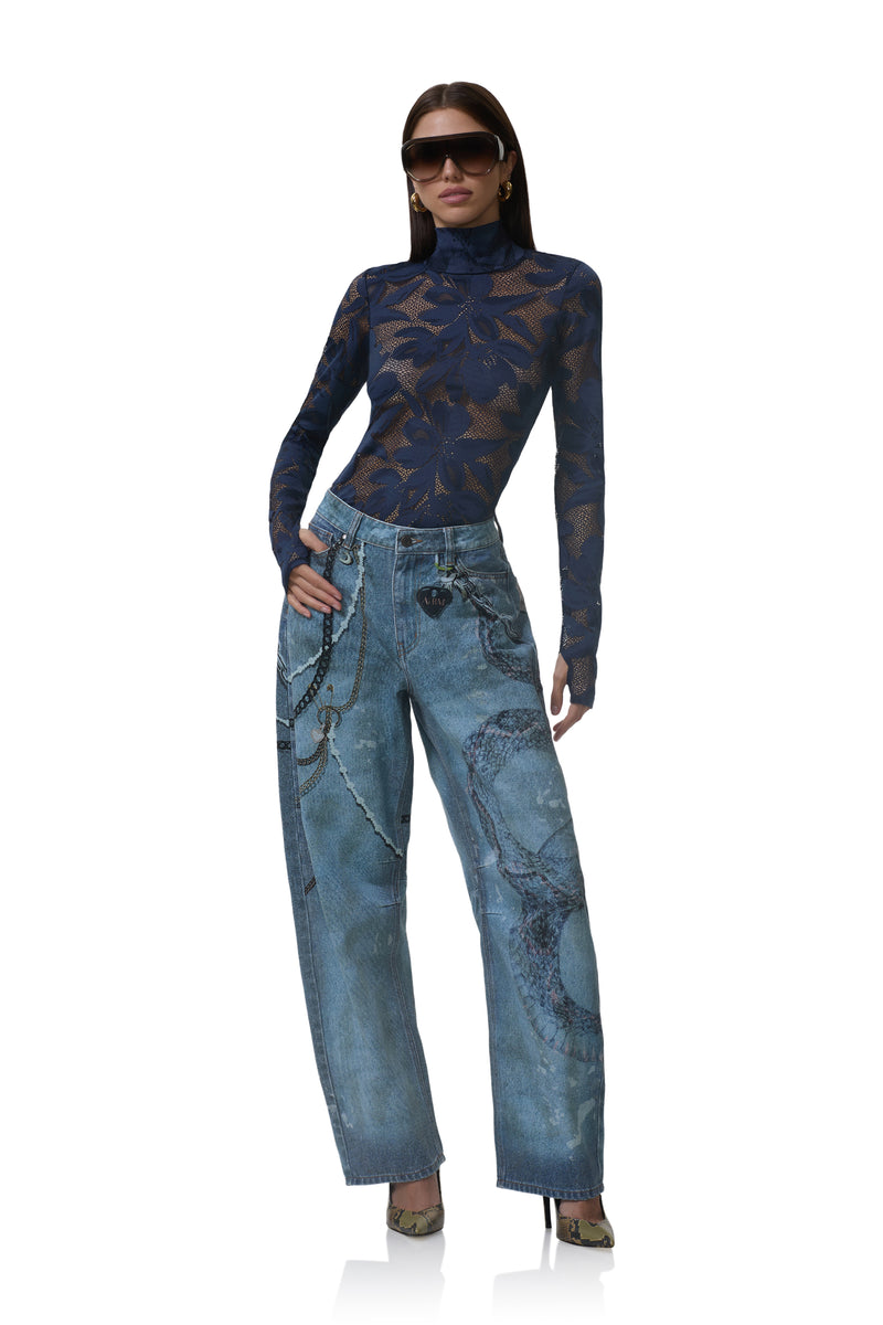 Zadie Crochet Lace Top - Black Iris – AFRM