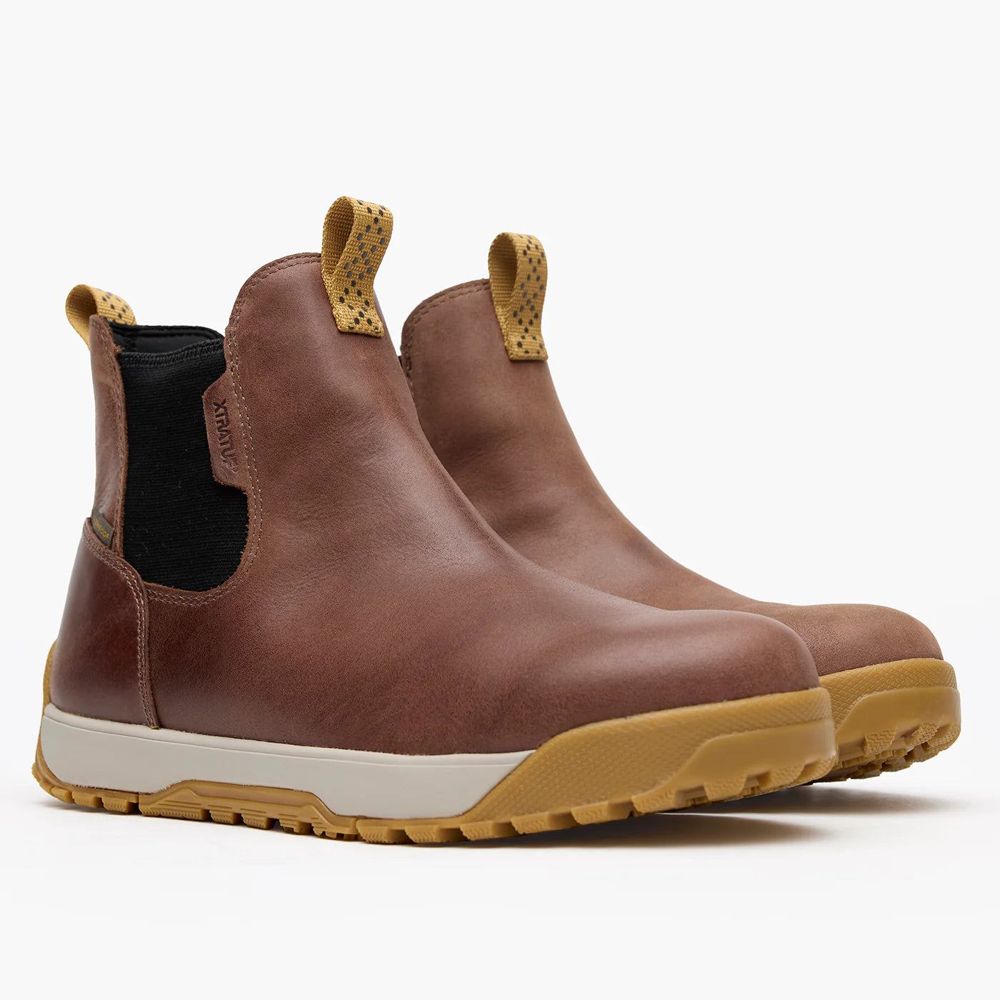 Men's XTRATUF Earth Brown Leather Ankle Deck Boot XMABL900 – Crazy